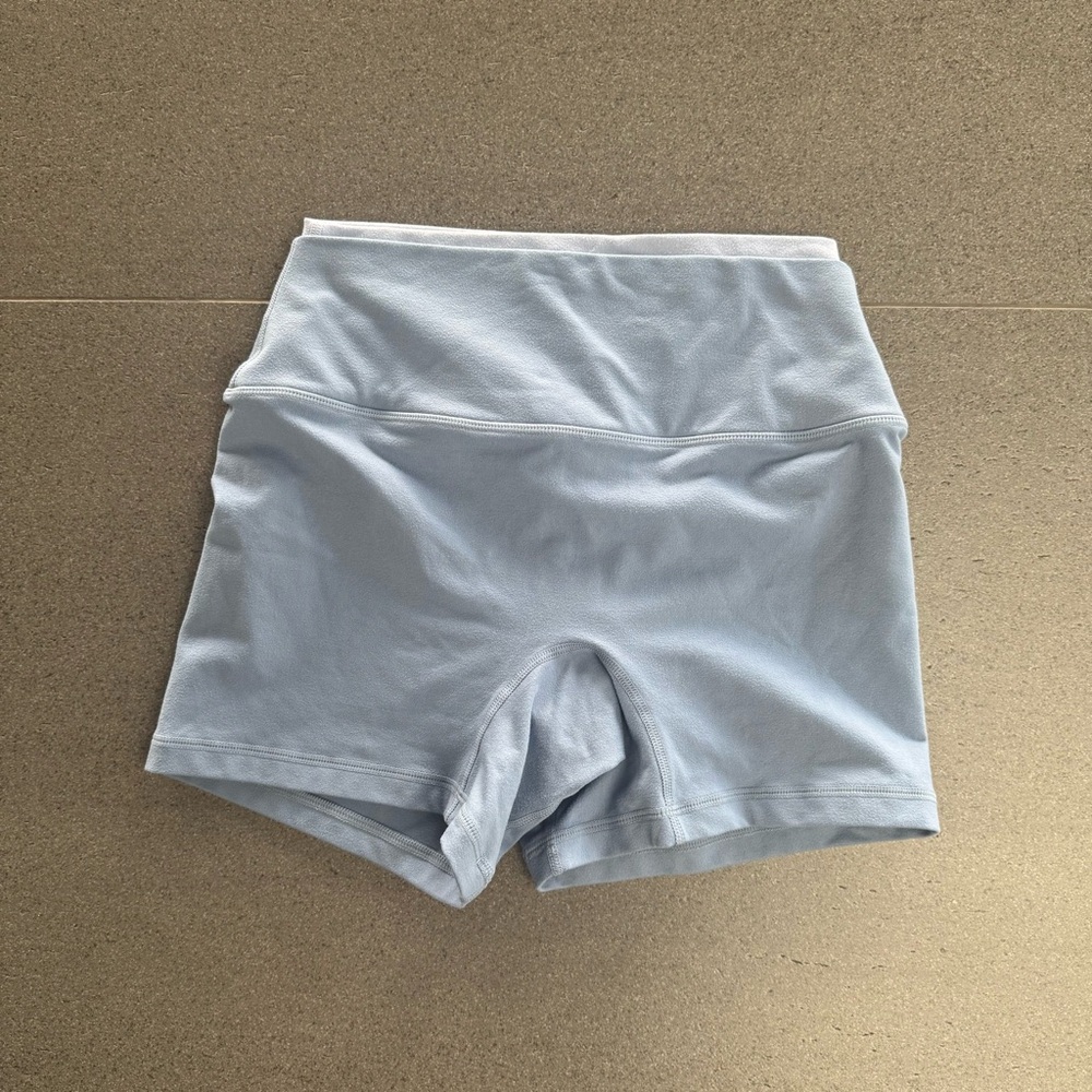 Women's Light Blue High-Waisted Shorts
